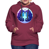 Thumbnail for Women’s Magic Gemini Premium Hoodie - burgundy