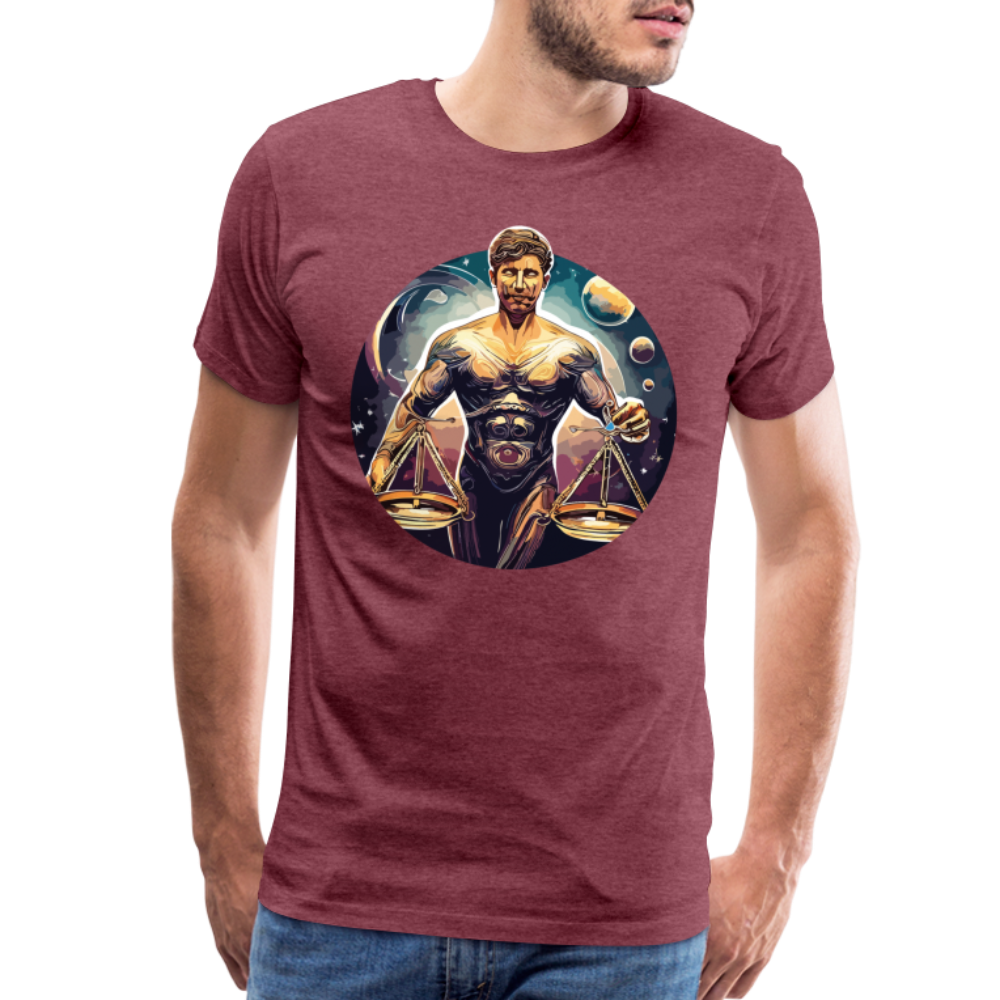 Men's Mythical Libra Premium T-Shirt - heather burgundy