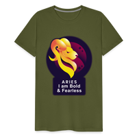 Thumbnail for Men's Glow Aries Premium T-Shirt - olive green