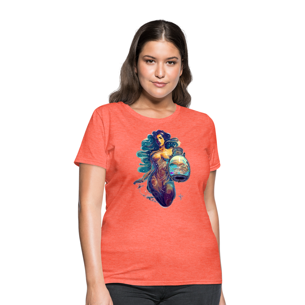 Women's Mythical Aquarius T-Shirt - heather coral