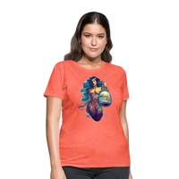 Thumbnail for Women's Mythical Aquarius T-Shirt - heather coral