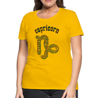 Thumbnail for Women's Power Words Capricorn Premium T-Shirt - sun yellow