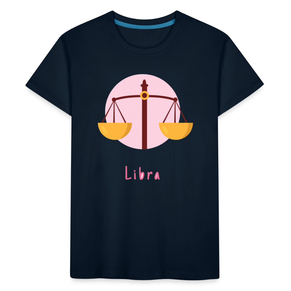 Kid’s Astro Toon Libra Premium Organic T-Shirt - deep navy