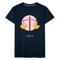 Thumbnail for Kid’s Astro Toon Libra Premium Organic T-Shirt - deep navy