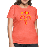 Thumbnail for Women's Power Words Aries T-Shirt - heather coral