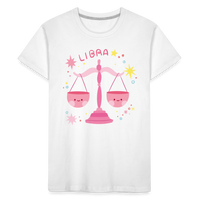 Thumbnail for Kid’s Pinky Libra Premium Organic T-Shirt - white