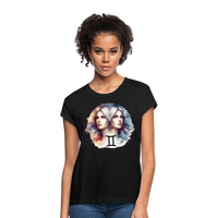 Thumbnail for Women's Mythical Gemini Relaxed Fit T-Shirt - black