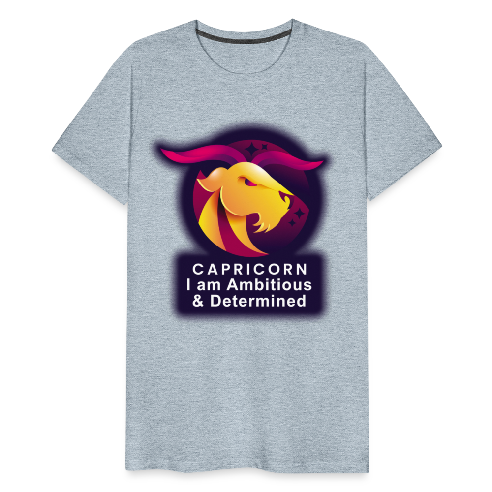 Men's Glow Capricorn Premium T-Shirt - heather ice blue