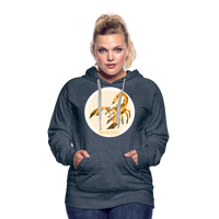 Thumbnail for Women’s Mosaic Scorpio Premium Hoodie - heather denim