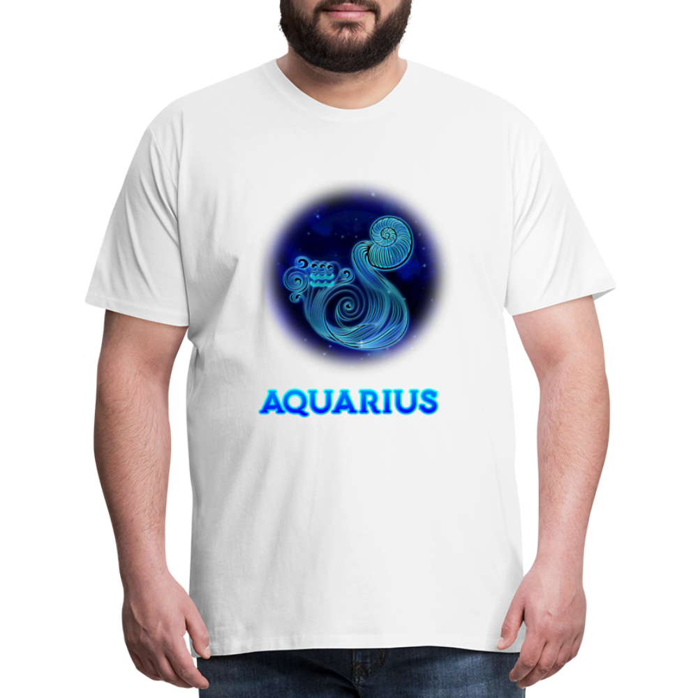 Men's Aquarius Premium T-Shirt - white