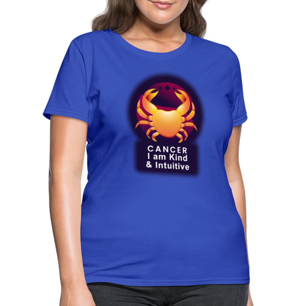 Women's Glow Cancer T-Shirt - royal blue