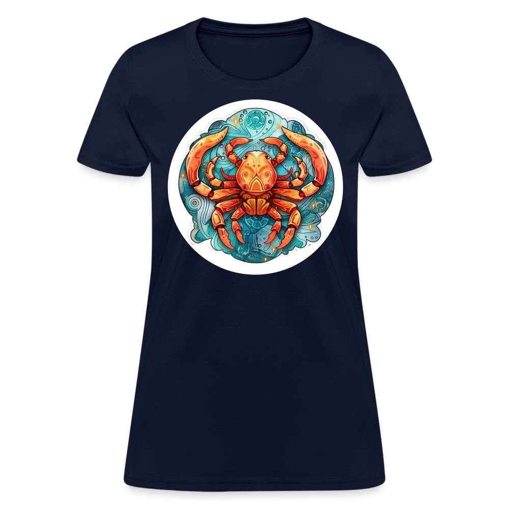 Women's Symbol Cancer T-Shirt - navy