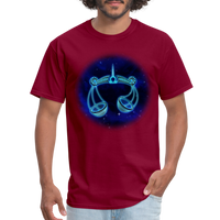 Thumbnail for Men's Stellar Libra Classic T-Shirt - burgundy