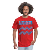 Thumbnail for Men's Power Words Aquarius Classic T-Shirt - red