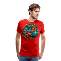 Thumbnail for Men's Mosaic Pisces Premium T-Shirt - red