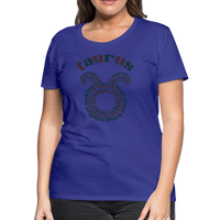 Thumbnail for Women's Power Words Taurus Premium T-Shirt - royal blue