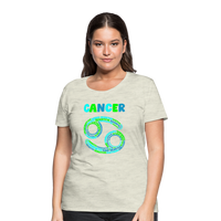 Thumbnail for Women's Power Words Cancer Premium T-Shirt - heather oatmeal