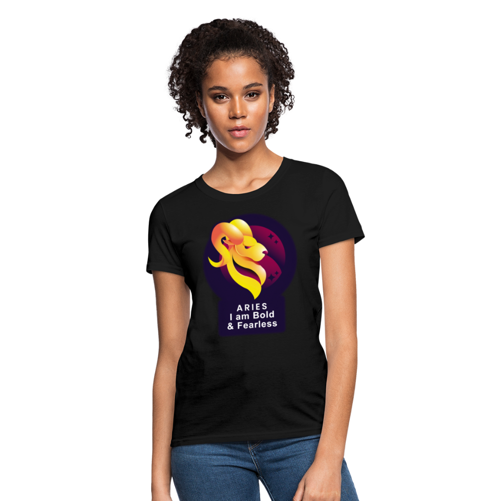 Women's Glow Aries T-Shirt - black