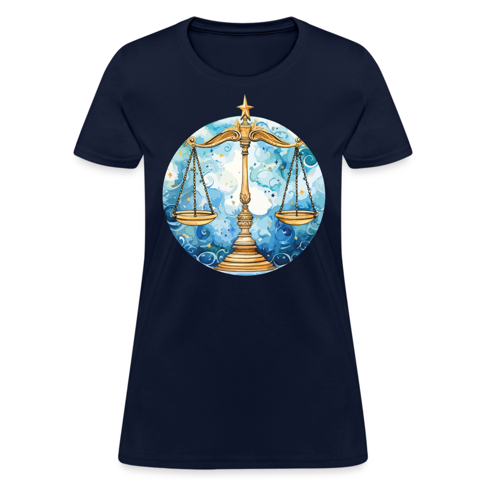 Women's Mythical Libra T-Shirt - navy