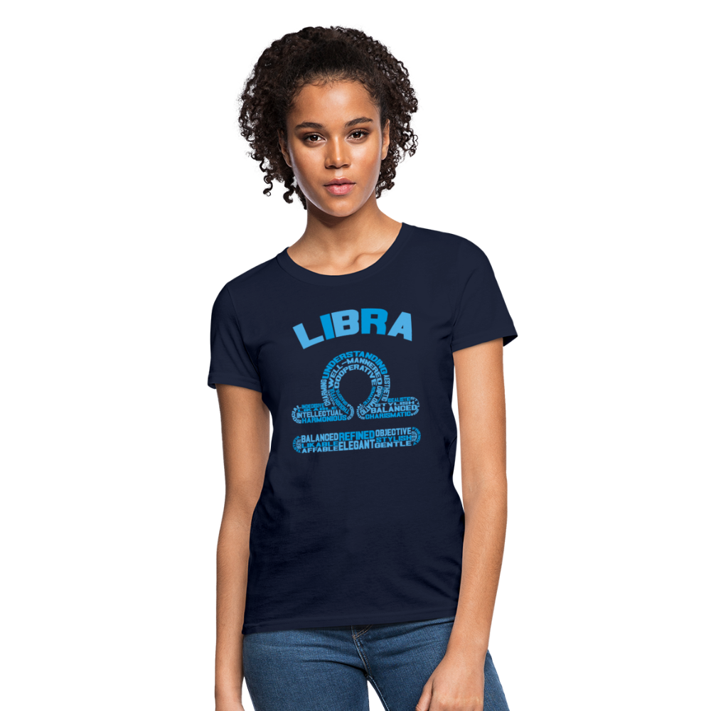 Women's Power Words Libra T-Shirt - navy