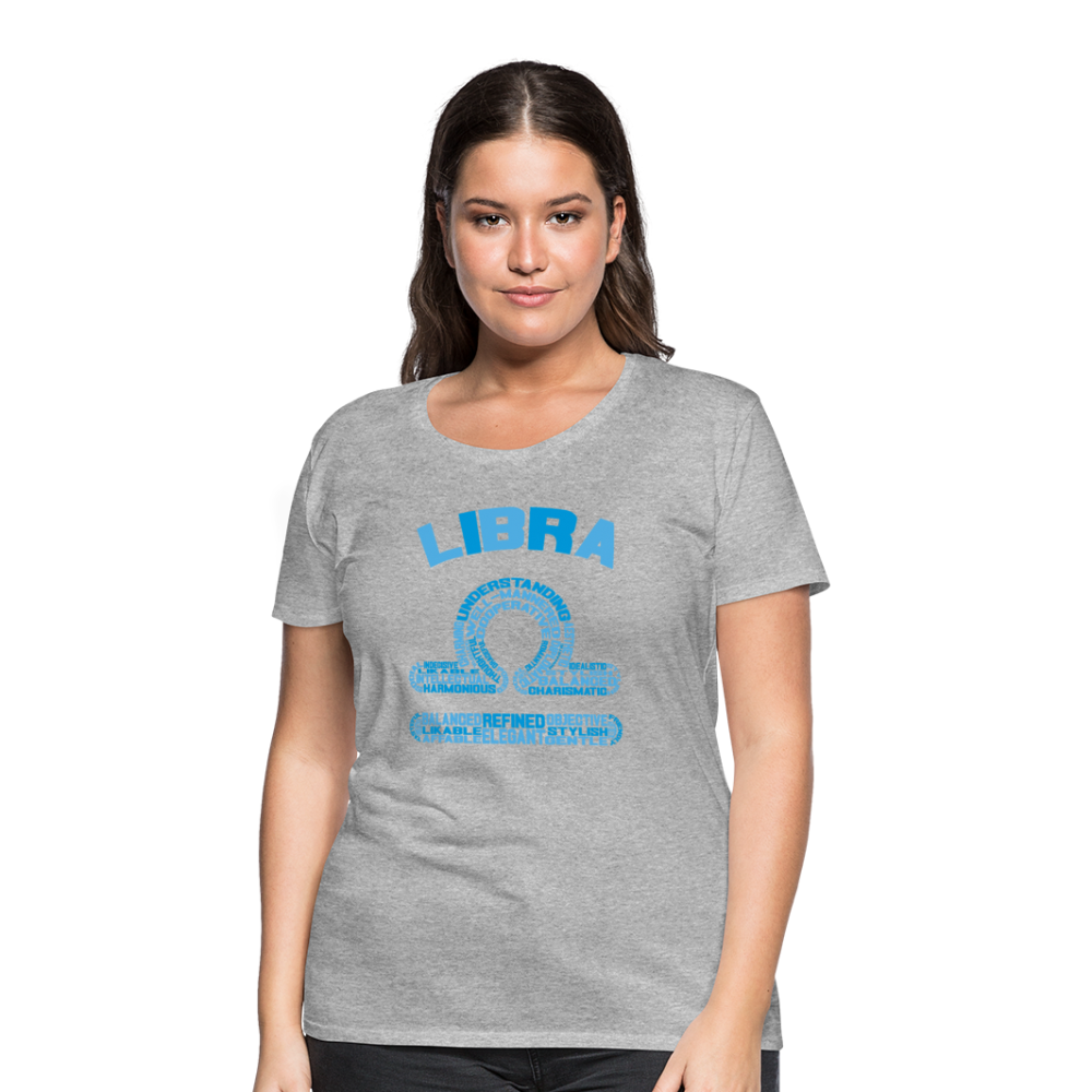 Women's Power Words Libra Premium T-Shirt - heather gray