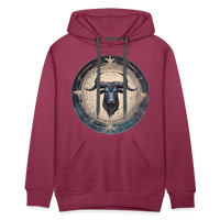 Thumbnail for Men’s Mythical Taurus Premium Hoodie - burgundy