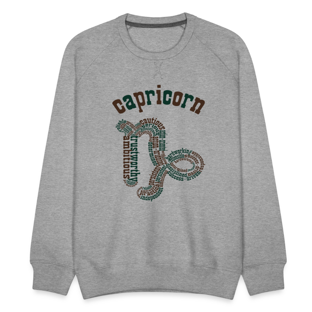 Men's Power Words Capricorn Premium Sweatshirt - heather grey