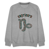 Thumbnail for Men's Power Words Capricorn Premium Sweatshirt - heather grey