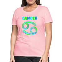 Thumbnail for Women's Power Words Cancer Premium T-Shirt - pink