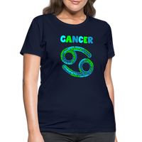 Thumbnail for Women's Power Words Cancer T-Shirt - navy