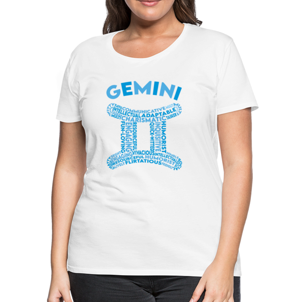 Women's Power Words Gemini Premium T-Shirt - white