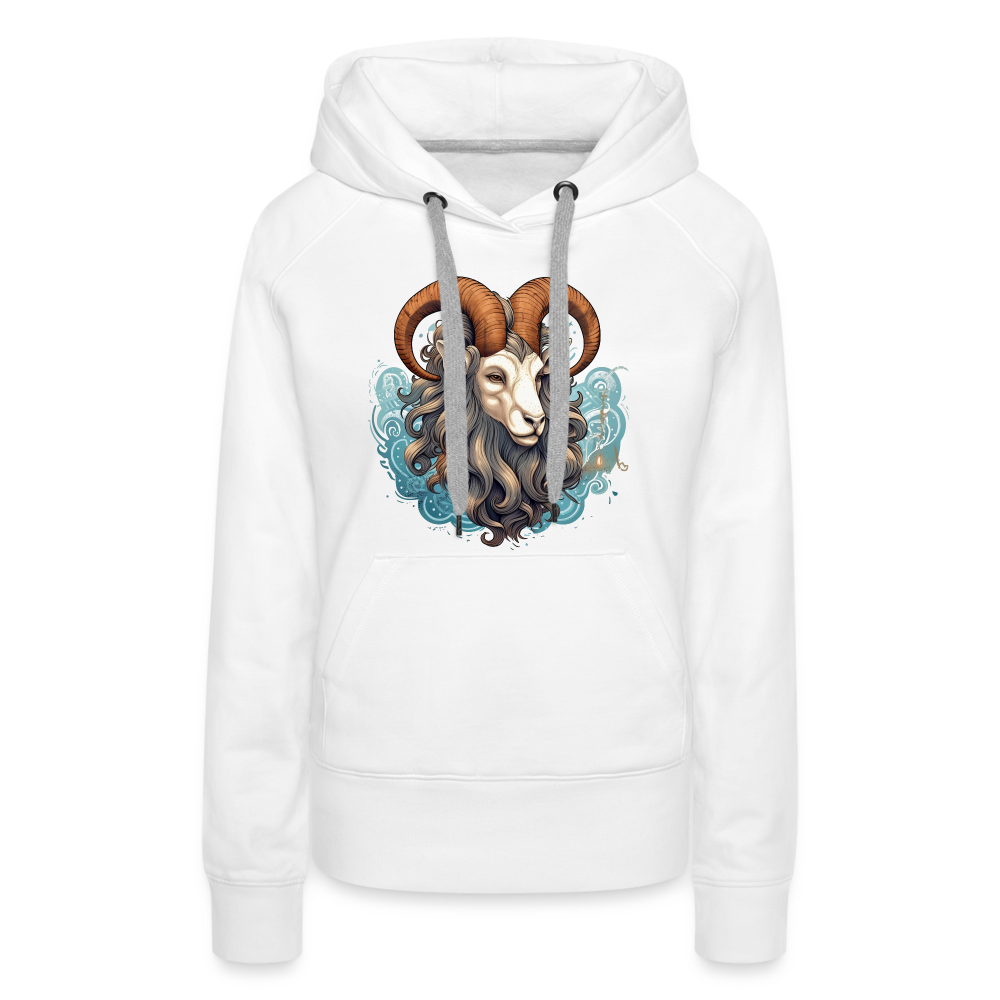 Women’s Symbol Capricorn Premium Hoodie - white