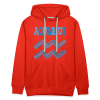 Thumbnail for Men's Power Words Aquarius Premium Hoodie - red