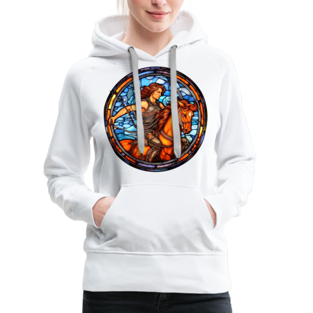 Women’s Mosaic Sagittarius Premium Hoodie - white