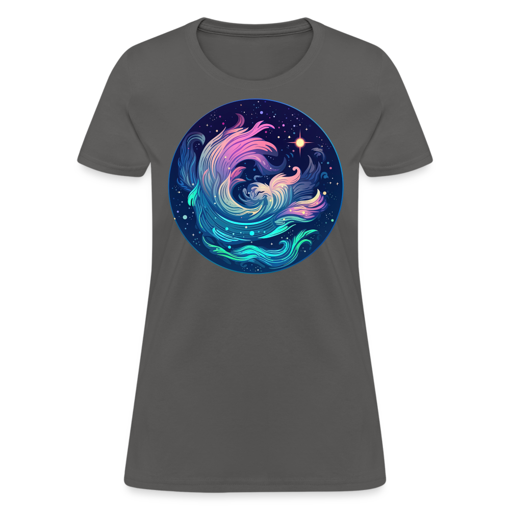 Women's Magic Aquarius T-Shirt - charcoal