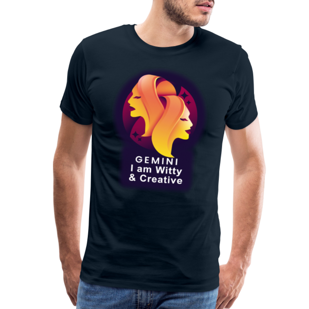 Men's Glow Gemini Premium T-Shirt - deep navy