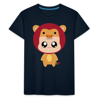 Thumbnail for Kid’s Bobbly Leo Premium Organic T-Shirt - deep navy