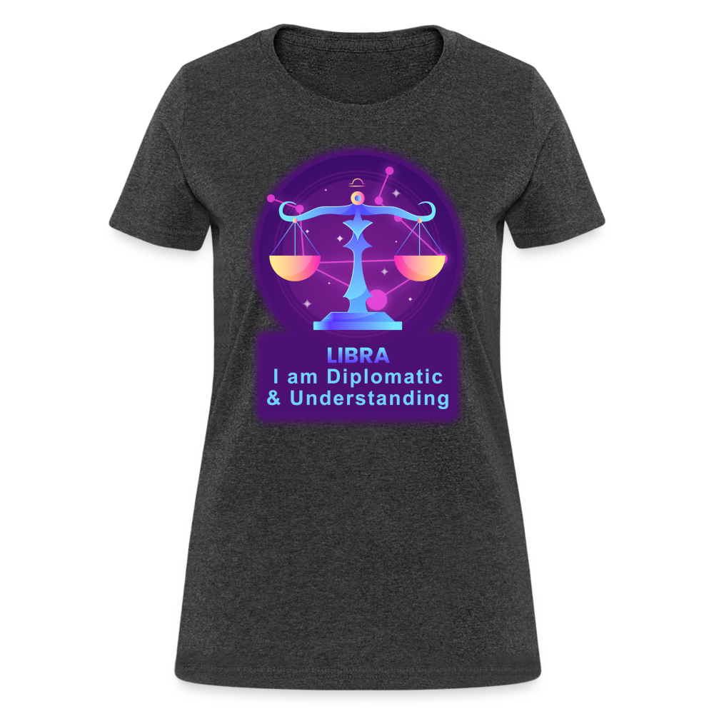 Women's Neon Libra T-Shirt - heather black