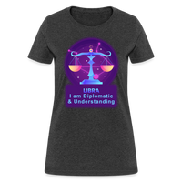 Thumbnail for Women's Neon Libra T-Shirt - heather black