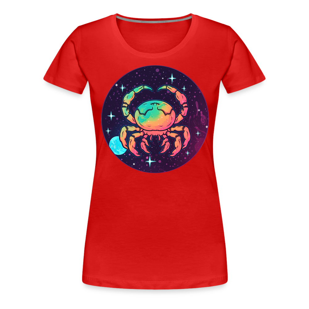 Women’s Mystic Cancer Premium T-Shirt - red