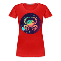 Thumbnail for Women’s Mystic Cancer Premium T-Shirt - red