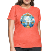 Thumbnail for Women's Mythical Libra T-Shirt - heather coral