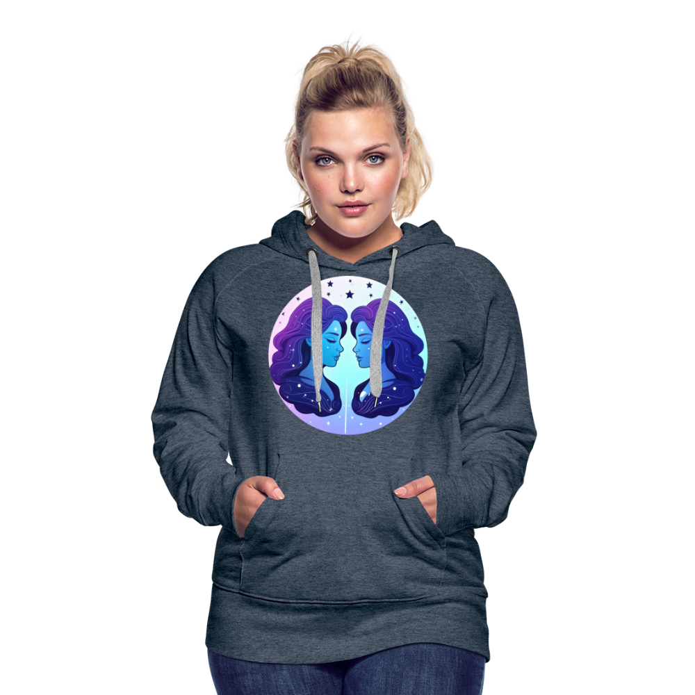 Women’s Magic Gemini Premium Hoodie - heather denim