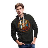 Thumbnail for Men’s Mosaic Taurus Premium Hoodie - charcoal grey