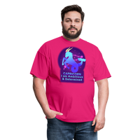 Thumbnail for Men's Neon Capricorn Classic T-Shirt - fuchsia