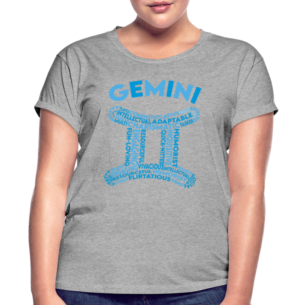 Women's Power Words Gemini Relaxed Fit T-Shirt - heather gray