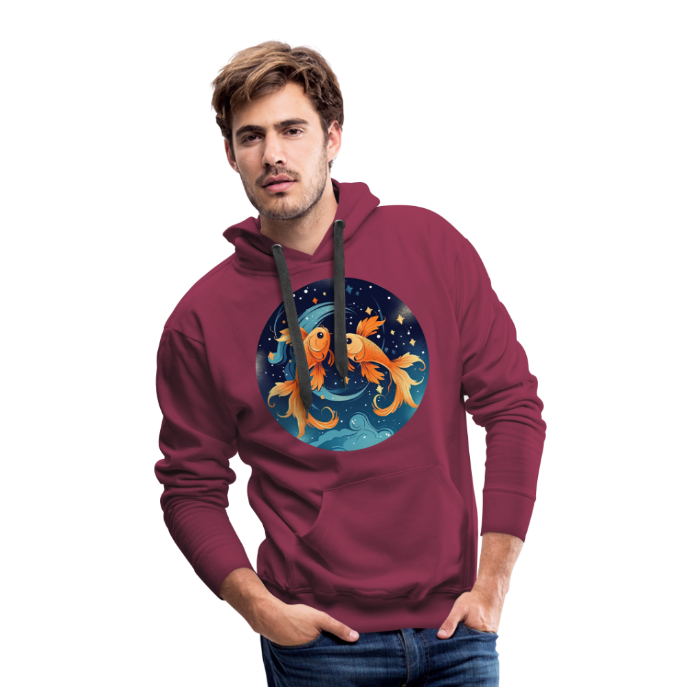 Men’s Magic Pisces Premium Hoodie - burgundy