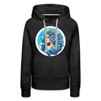 Thumbnail for Women’s Symbol Aquarius Premium Hoodie - black