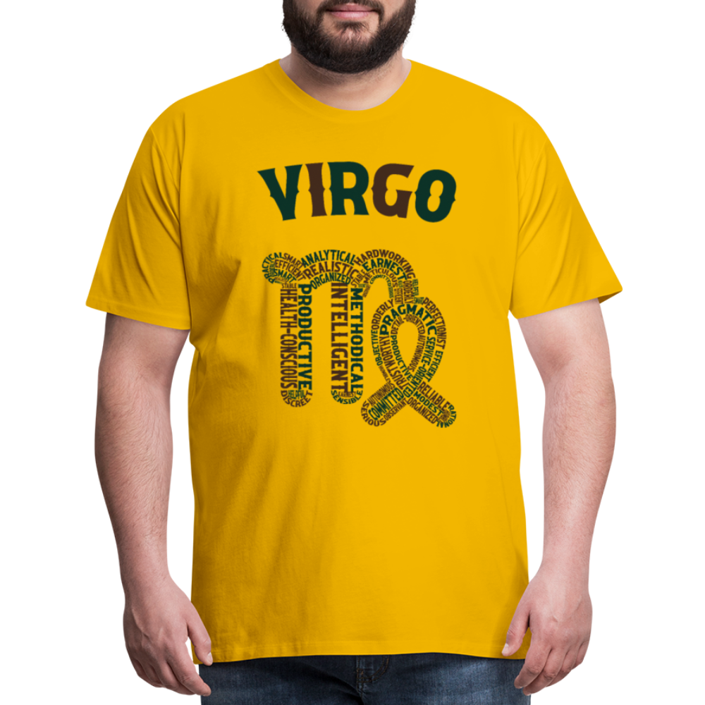 Men's Power Words Virgo Premium T-Shirt - sun yellow