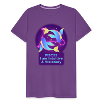 Thumbnail for Men's Neon Pisces Premium T-Shirt - purple